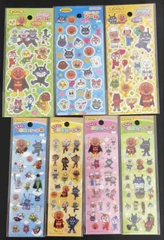 アンパンマン　デコレーションシール シール ステッカー 7シートセット