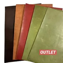 【OUTLET】牛革◈姫路レザー　A4 サイズ5枚 アソート ①