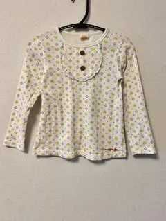 【春物最終処分】ムージョンジョン　長袖Tシャツ　ロンT 110cm 黄色　可愛いのサムネイル