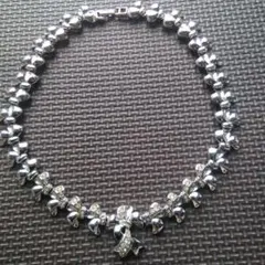 リボンモチーフ ネックレス シルバー