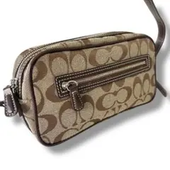 美品 コーチ ショルダーバッグ シグネチャー 管理8