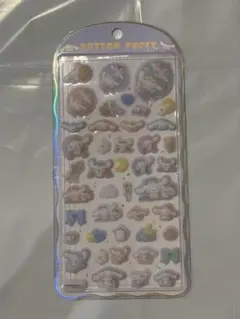 日曜日まで‼️シナモロール COTTON PUFFY シール ステッカー