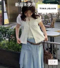 【新品未使用】TINA：JOJUN 半袖 フリルブラウスのサムネイル