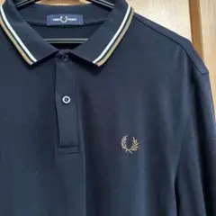 FRED PERRY 長袖ポロシャツ ネイビー Lサイズのサムネイル
