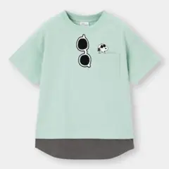 GU BOYSレイヤードT(半袖)Peanuts スヌーピー　JOE COOL