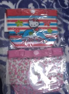 プールバッグ風ミニポーチ　サンリオ　ハローキティ　キティ　マロンクリーム　セット