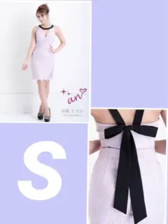 「新品・未使用」【an】バックリボン ミニドレス Sサイズ