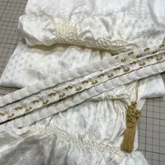 礼装用　帯揚げ帯締めセット　白　正絹