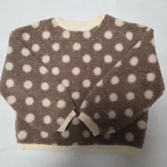 水玉柄フリースモコモコトレーナー 140cm　seraph