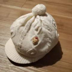 familiar ニットキャップ サイズM 白 リアちゃん