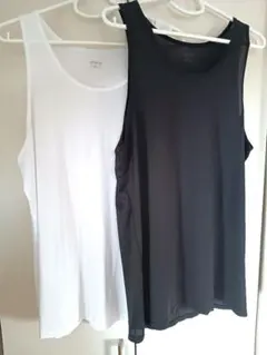 エアリズム XL タンクトップ 2枚セット ホワイト・ブラック