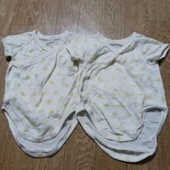 70cm 半袖コットンメッシュボディスーツ 2着