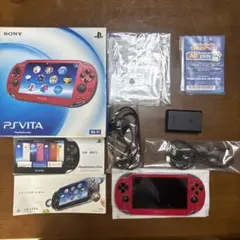 【美品】完品 PSVita PCH-1000 コズミックレッド メモリーカード付