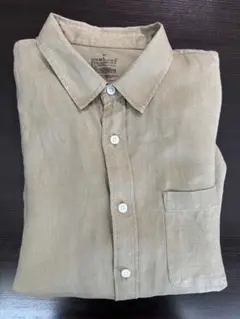 無印良品　長袖シャツ　麻100 men's長袖シャツ　リネンシャツXL
