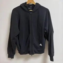 adidas レディース黒 パーカー S