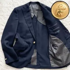 極美品 ABAHOUSE モヘヤ シルクブレンド 紺ブレ 金ボタン ネイビー