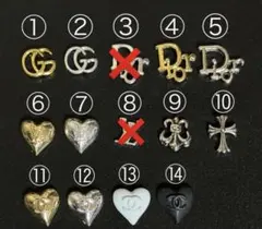 ロゴネイルパーツ ブランド 合金