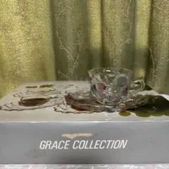 GRACE COLLECTION ガラス ティーカップ・ソーサー5点セット
