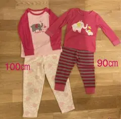 女の子 長袖パジャマ　90 100 セット