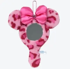 ミニーマウス ヒョウ柄 ハンドミラー