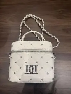 ダーリッチ　キルティングビジュースクエアミニバッグ