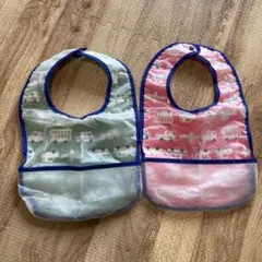 お食事エプロン 車両デザイン 2枚セット