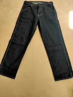 美品 ダークブルーストレートデニムパンツ