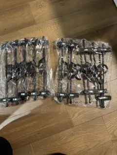 ブラックプラスチック製物ズボンハンガーセット10個