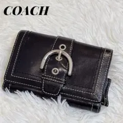 COACH コーチ ソーホー 二つ折り財布 コンパクト ウォレット ブラック