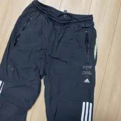 adidas ブラックジャージパンツ