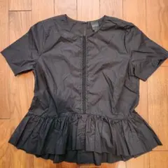 BARNEYS NEW YORK 黒 半袖ブラウス 42