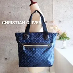 美品 クリスチャンオリビエ ナイロン 総柄 トートバッグ 鞄 ショルダーバッグ