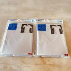 新品未使用　エアリズム　デオドラントメッシュ　Vネック　3XL ２枚セット　白のサムネイル