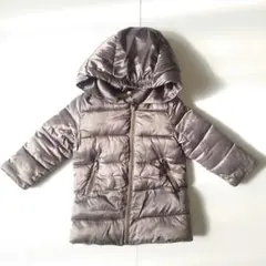 GAP 90 ダウンジャケット ピンクグレー フード付き