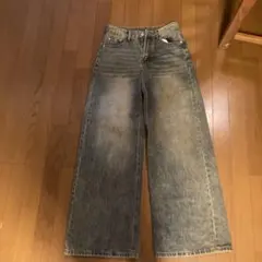 ワイドストレートデニム Sサイズ ブルーのサムネイル