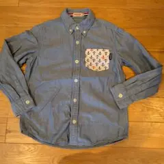 MIKIHOUSE 長袖シャツ 130サイズ シャンブレー 美品
