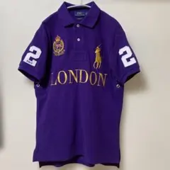 ポロラルフローレンLONDON半袖ポロシャツ　ビッグポニー　パープル サイズS