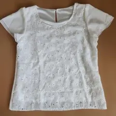 新品未使用♡Fabulous♡ 半袖 ブラウス 花柄レース ホワイトのサムネイル