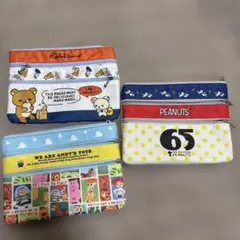スリージップポーチ　キャラクターポーチ 3点セット