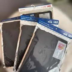 ユニクロ　ヒートテックUネックT半袖 140 ブラック　新品未開封　4枚セット
