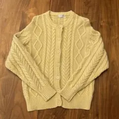 昭和　ヴィンテージ　毛100%ケーブル編み セーター