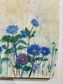 森田リナ 作 野菊図 和紙 アクリル画 原画 ハンドメイド - メルカリ