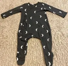 organic zooオーガニックズー moon柄足付きロンパース 6-12m