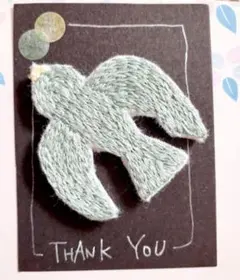 刺繍ブローチ　ハンドメイド　アクセサリー　鳥　北欧　雑貨　ヘアゴム