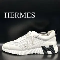 【美品】エルメス バウンシング スニーカー メンズ レザー 白 サイズ44のサムネイル