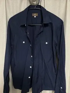 HITOYOSHI ネイビー 長袖シャツ M