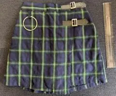 グリーン　チェック　キュロット　スカート　WEGO かわいい