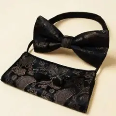 【ブラウン】蝶ネクタイ 結婚式　チーフ 新郎 挙式 お色直し 二次会 パーティ