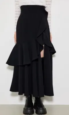 【美品】rienda フリルスリットハイウエストスカートショートパンツ