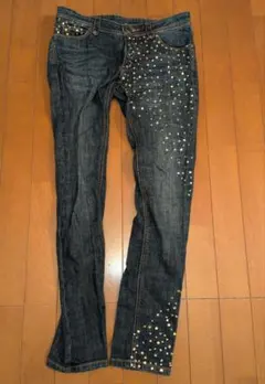 ＆byP＆D 平成ギャル Y2K ビジュー スタッズ デニムパンツ M 美脚のサムネイル